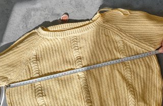 Jersey Stradivarius punto grueso crema