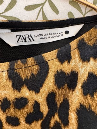 Vestido Zara Animal Print Talla XS
