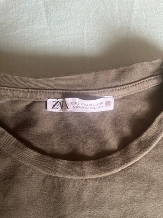 Top Zara verde militar talla S