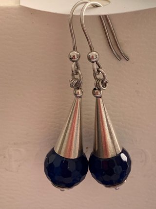 Orecchini Argento 925 Agata Blu