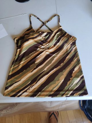 Top Yera Talla 38 Estampado Rayas