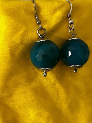 Orecchini Argento 925% Apatite Azzurra