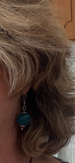 Orecchini Argento 925% Apatite Azzurra