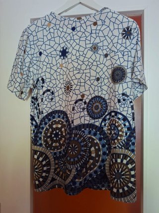 Camiseta FANG HUA Estampada Azul XL/XXL