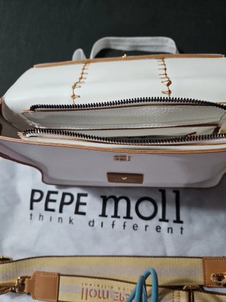 Bolso Pepe Moll Blanco y Beig