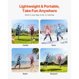 Bolas Inflables de Bumper 2-Pack, Bolas Zorb Sumo de 5FT/1.5M para Adolescentes y Adultos, Bolas de Burbuja Humana de PVC de 0.8mm de Grosor para Juegos de Equipo al Aire Libre, Juguetes Bumper Bo...
