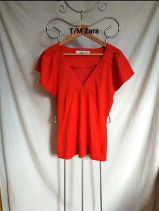 Camiseta Zara Roja Talla M