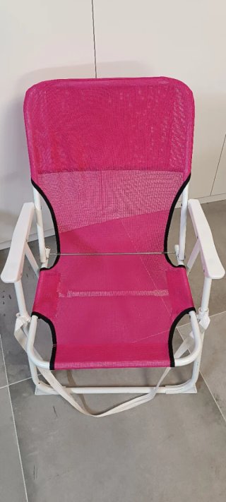 Silla de playa NIÑA plegable rosa