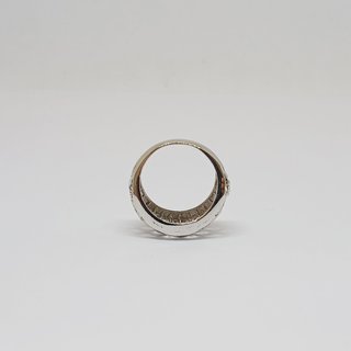Sortija Oro Blanco 18k Ancha Reja