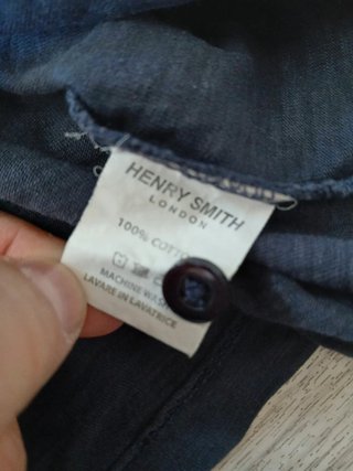 Polo Henry Smith London Blu Scuro con Taschino,