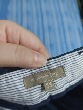 Pantaloni uomo blu taglia 56