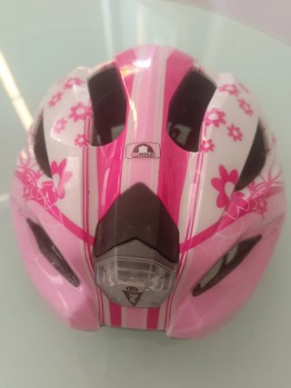Casco Bicicleta Infantil Flores Rosa