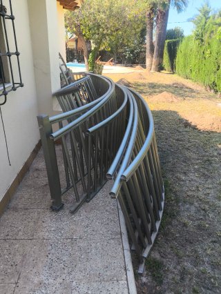 Valla Aluminio Piscina Plateada