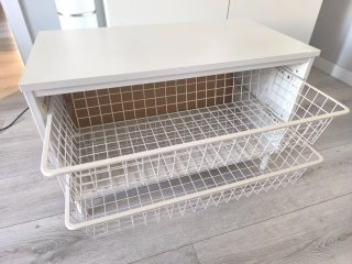 Banco zapatero Ikea 2 cajones blanco