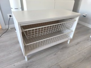Banco zapatero Ikea 2 cajones blanco