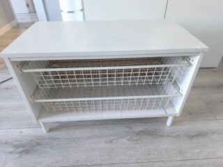 Banco zapatero Ikea 2 cajones blanco