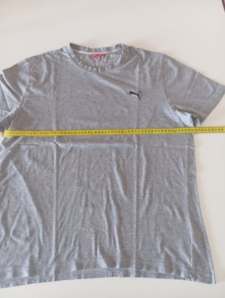 Camiseta Puma Gris Logo Bordado con defectos