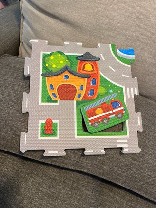 Alfombra Puzzle Ciudad 120x120 cm