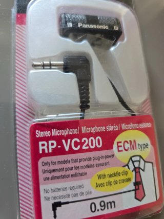 Micrófono Panasonic RP-VC200 Estéreo ECM