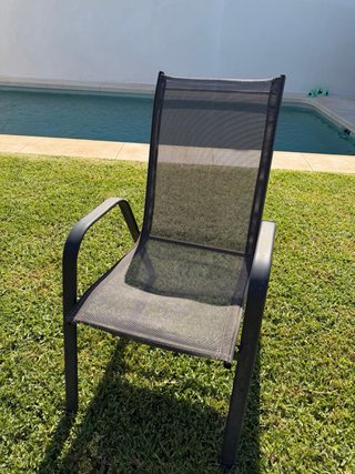 Mesa y 2 Sillas Jardín Cristal y Metal