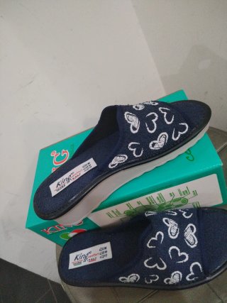 Ciabatte Donna King Tg. 38 Blu Cuore