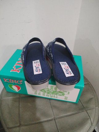 Ciabatte Donna King Tg. 38 Blu Cuore