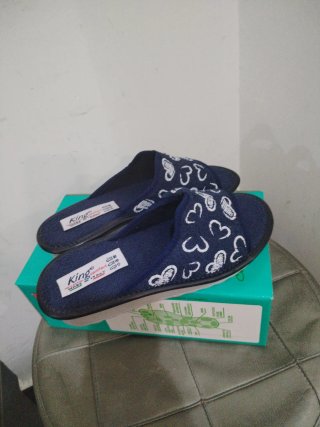 Ciabatte Donna King Tg. 38 Blu Cuore