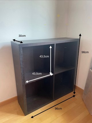Estantería / aparador modular 4 cubos marrón