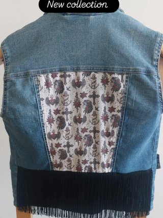 Chaleco Jeans Costumizado Diseño y talla unicos