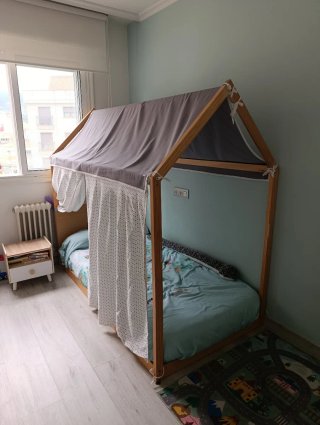 Cama Montessori Madera Natural