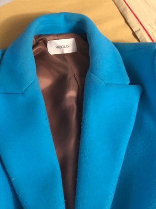 Cappotto Vicolo Turchese Tg. 42 comoda, lungh. 86,