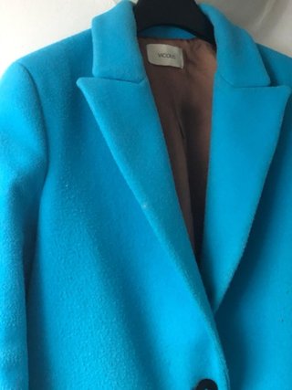 Cappotto Vicolo Turchese Tg. 42 comoda, lungh. 86,