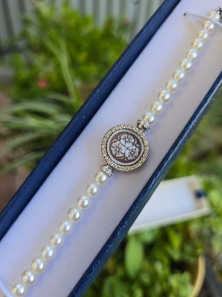 Bracciale Cammeo Perle Argento 925