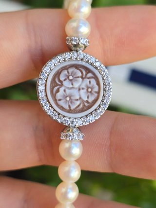 Bracciale Cammeo Perle Argento 925