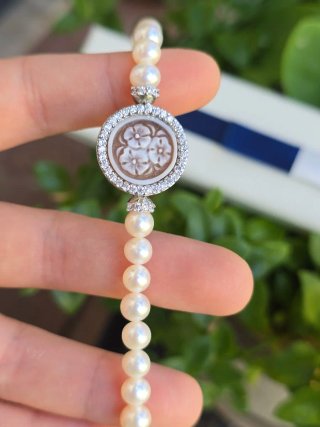Bracciale Cammeo Perle Argento 925