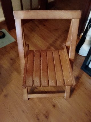 Silla plegable de madera