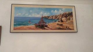 Cuadro Óleo El Portus Cartagena Antiguo
