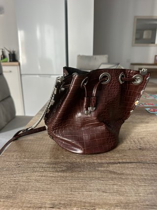 Bolso bombonera Zara efecto piel cocodrilo