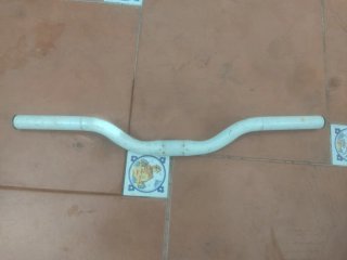 Manillar doble altura bicicleta blanco