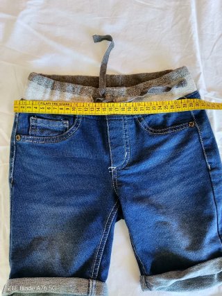 Bermuda jeans bambina con elastico