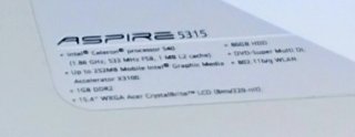 Acer Aspire 5315 Portátil