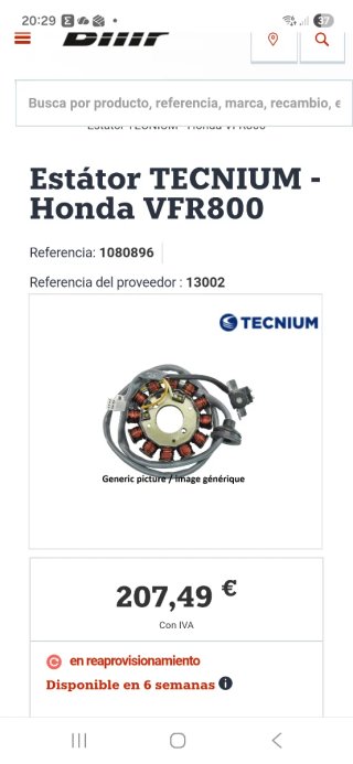 STATOR VFR800 VTEC