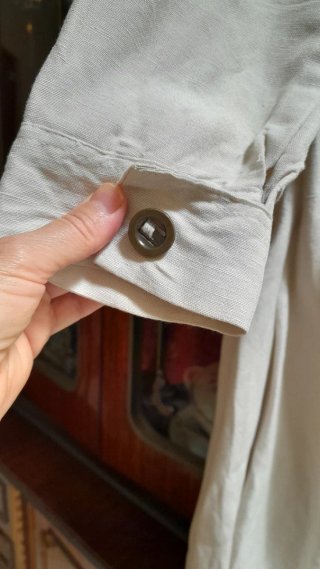 Vestito in lino e viscosa beige