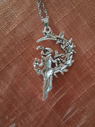 Collana strega luna argento