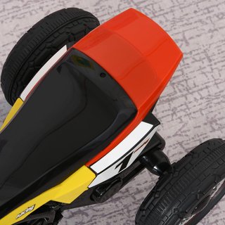Triciclo para Niños Estilo Moto a Pedales Con Luces y Sonidos, 3 Ruedas Anchas, Edad 18-36 Meses, 71X40X51Cm, Rojo