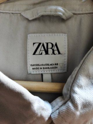 Sobrecamisa Zara Beige Talla XXL