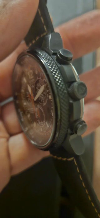 Citizen Pilot Radiocontrolado Zafiro Negro Naranja