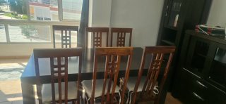 Sillas y mesa madera maciza