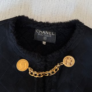 Montone Shearling Chanel Boutique Pelle trapuntato