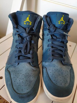 Nike Air Jordan 1 Mid Azul/Armory Navy/Electrolime